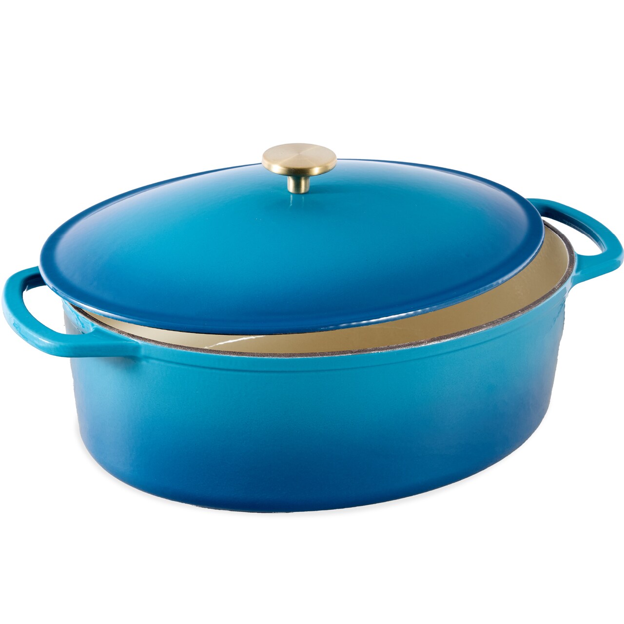 Best Choice Products Oval 7.5 Quart Cast-Iron Dutch Oven, Heavy-Duty w/ Enamel, Side Handles